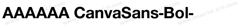 AAAAAA CanvaSans-Bol字体转换